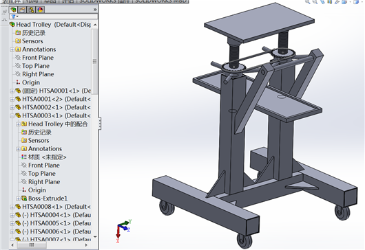 移动式升降台设计模型3d模型下载 三维模型 Solidworks模型 制造云 产品模型