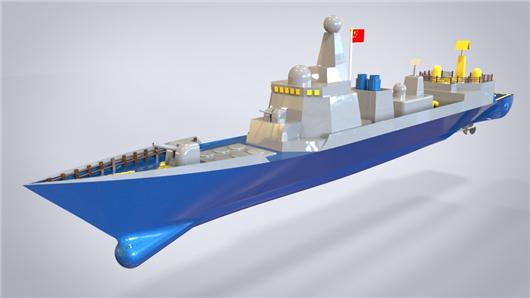 054d驱逐舰inventor模型