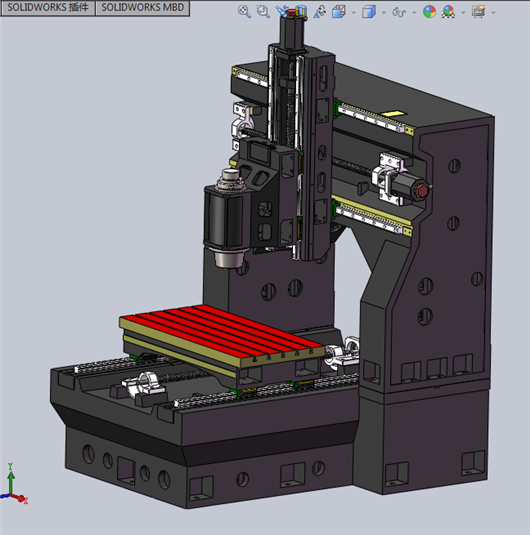 小型数控铣床3d模型下载_三维模型_solidworks模型 制造云 产品