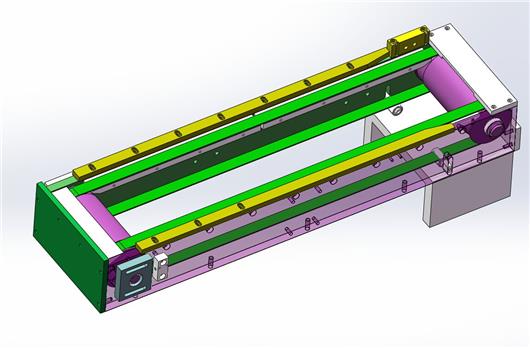 双皮带中间空式输送带3d模型下载 Solidworks模型 制造云