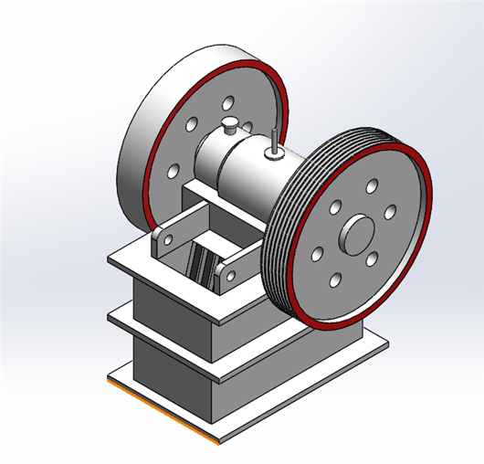 颚式破碎机pe1502503d模型下载_三维模型_solidworks模型 制造云