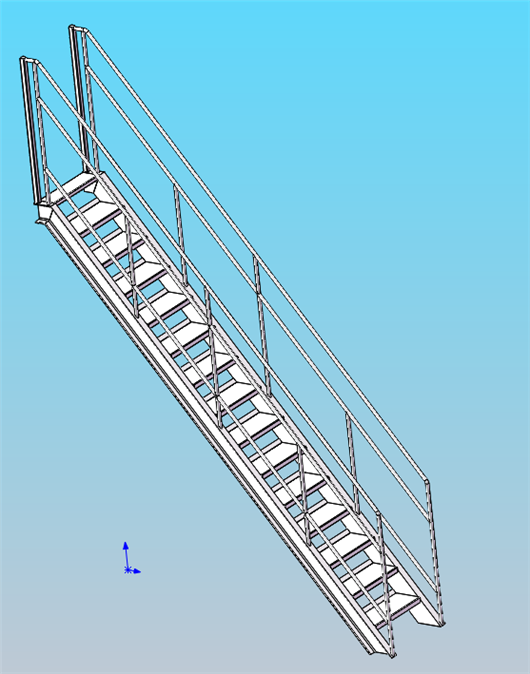 用16#槽钢搭建的楼梯