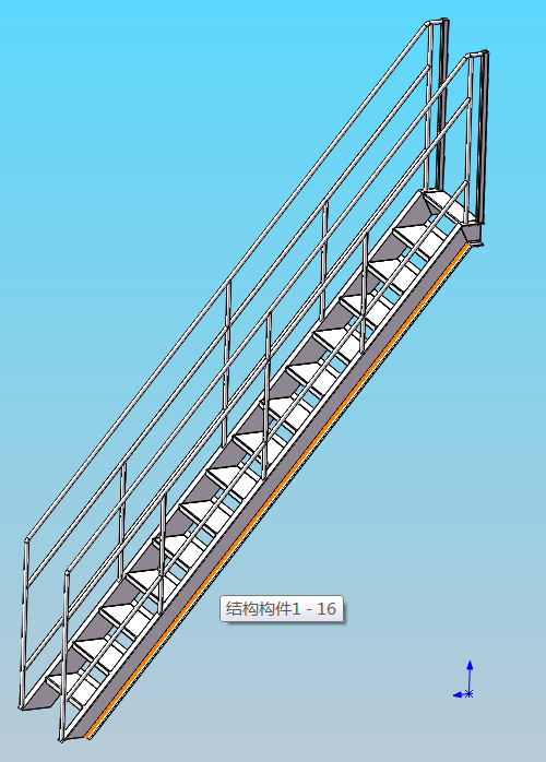 用16#槽钢搭建的楼梯