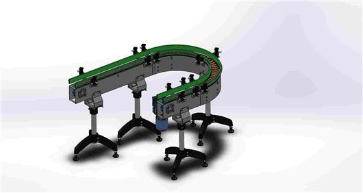 180度转弯输送机 流水线3d模型下载 三维模型 Solidworks模型 制造云 产品模型