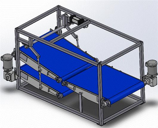 皮带线垂直分流器输送机3d模型下载 三维模型 Step模型 制造云 产品模型