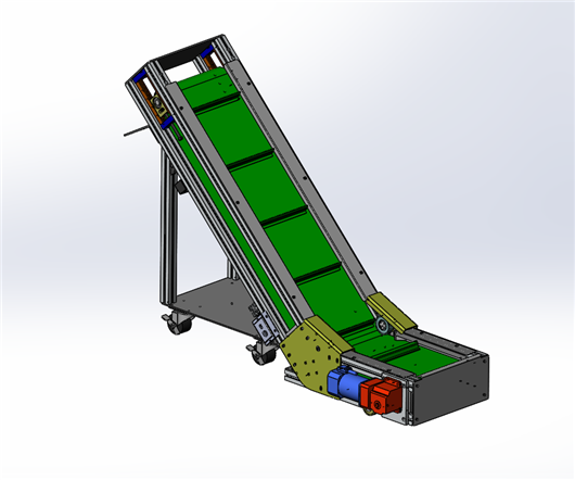 爬坡型皮带输送机3d模型下载 三维模型 Solidworks模型 制造云 产品模型