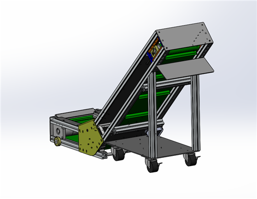 爬坡型皮带输送机3d模型下载 三维模型 Solidworks模型 制造云 产品模型