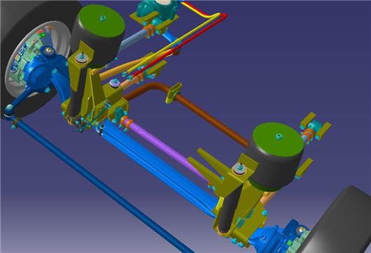 汽车前悬挂和转向系统3d模型下载 三维模型 Catia模型 制造云 产品模型