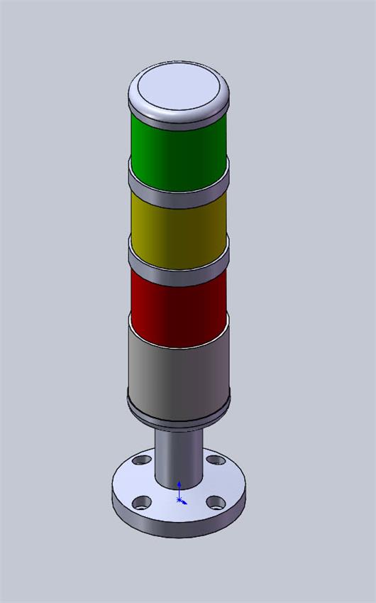 三色灯3d模型下载 三维模型 Solidworks模型 制造云 产品模型