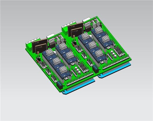 agv小车控制pcb板3d模型下载_三维模型_step模型 制造云 产品模型