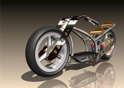 【青栋】摩托车与自行车产品模型-摩托车10