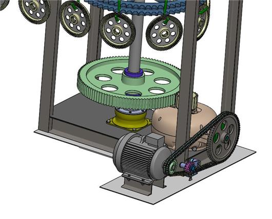 涡轮输送机驱动机构三维模型