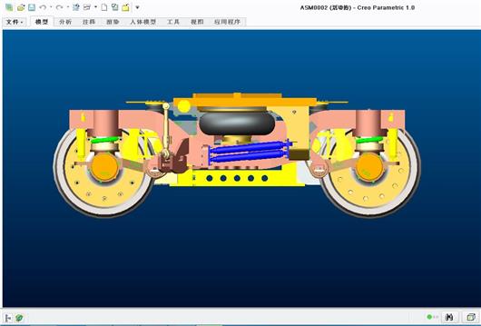 crh380动车组转向架模型总体设计