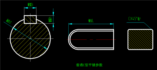 基于轴径选择的C型普通平键