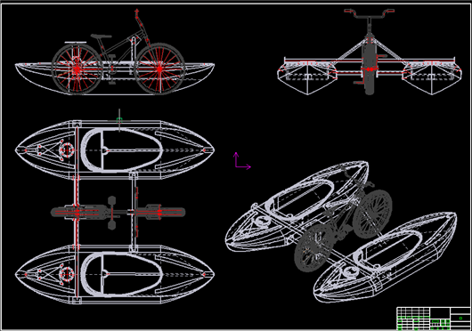 【青栋】水陆两用自行车（附工程图）