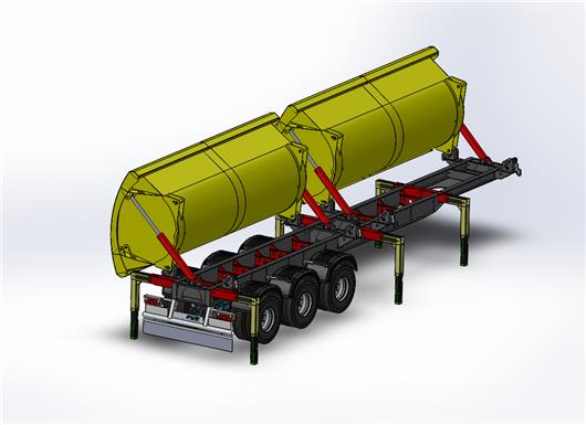 【青栋】集装箱拖车（附工程图）