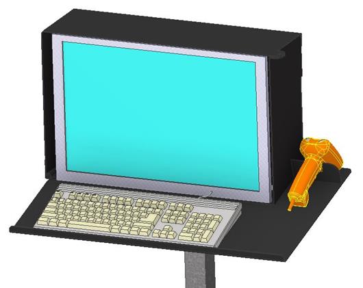 【青栋】扫描显示器键盘架
