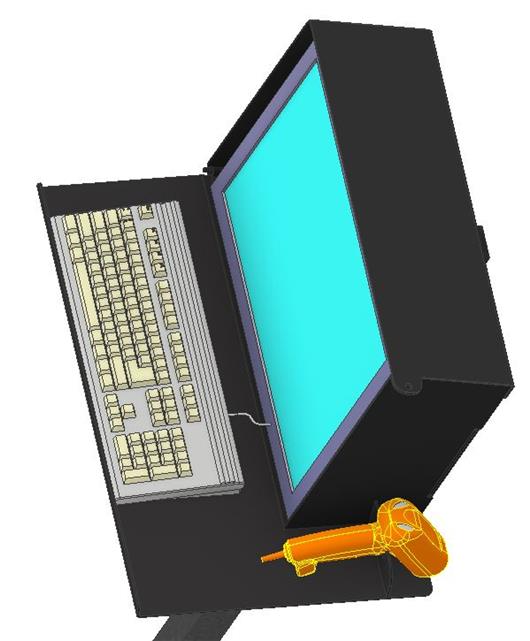 【青栋】扫描显示器键盘架