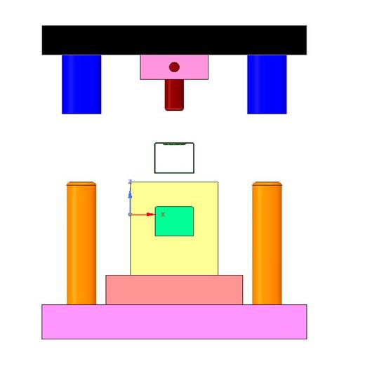 (2.8元)方管压包冲压模具