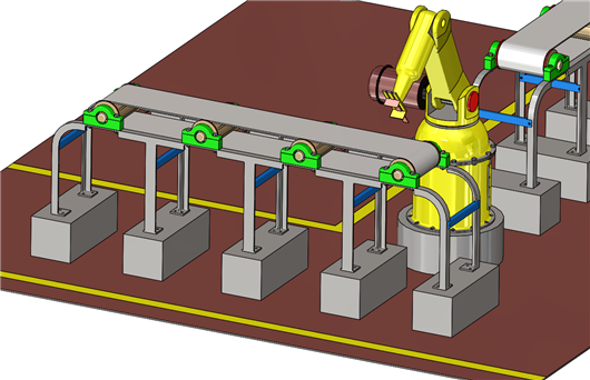 机器人生产线简易模型