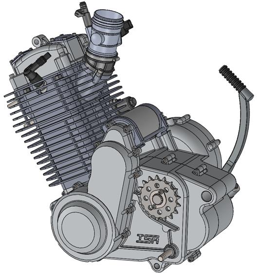 摩托车发动机三维模型3d模型下载