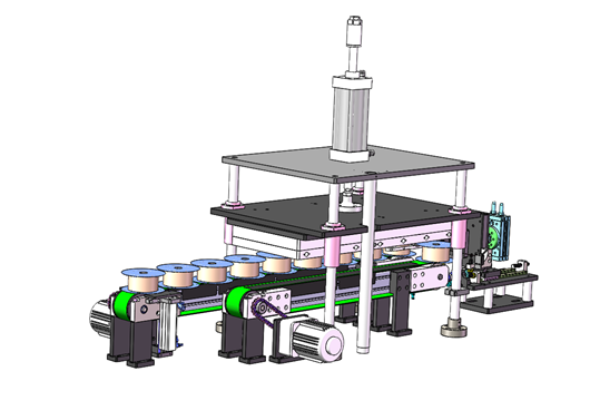 纸环自动粘胶组装机（圆盘滚胶机）三维模型