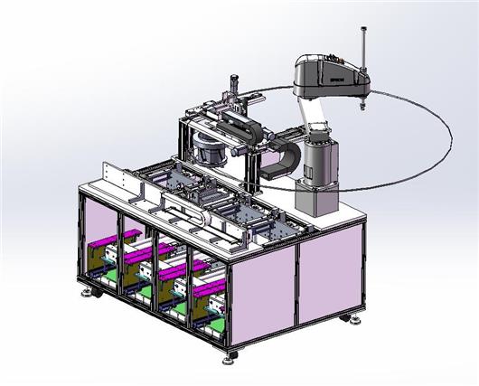 PCB零件自动化组装机及锁螺丝机三维模型