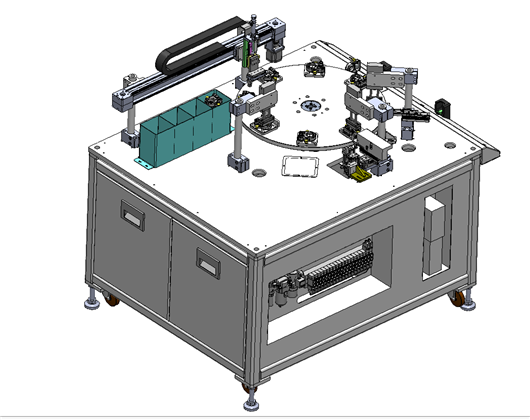 耐压、导通性、高低针三合一检测机三维模型设计