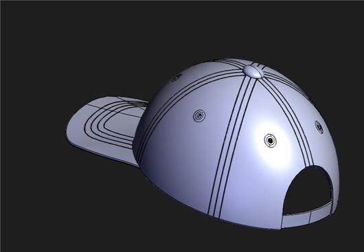 運動帽鴨舌帽三維模型