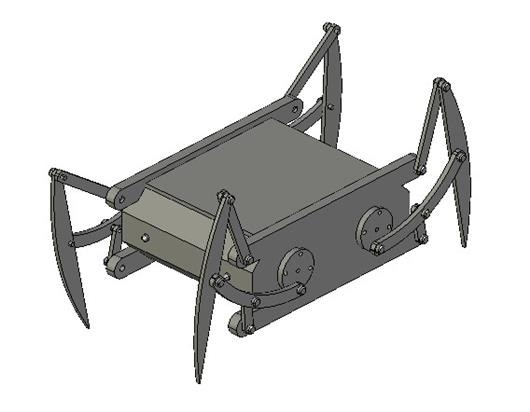 004蜘蛛四足仿生机构