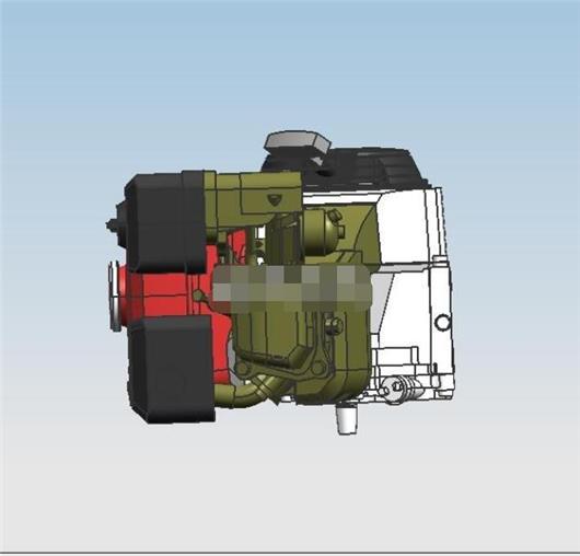 单缸水冷柴油机3d模型下载