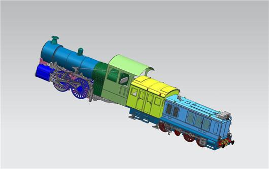 蒸汽火车头 3d模型下载_三维模型_step模型 制造云 产品模型