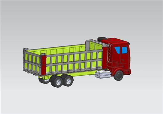 自卸式渣土车 3d模型下载