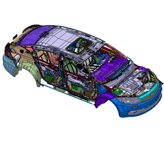 观致轿车整车3d模型下载