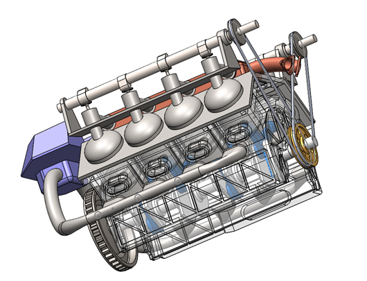【机械设计大赛】发动机3d模型下载