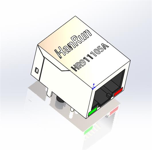 HR911105A百兆以太网带灯HanRun网口接口rj45网络变压器