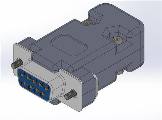 RS232串口DB9母接头带塑胶外壳组装件