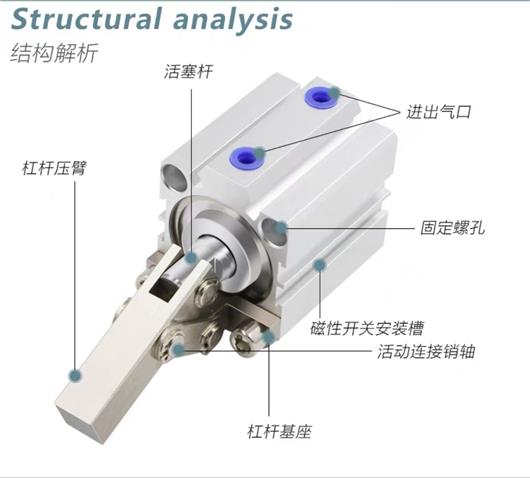 ALCALC-25-S1杠杆气缸气动夹紧摇臂压紧下压夹具气缸