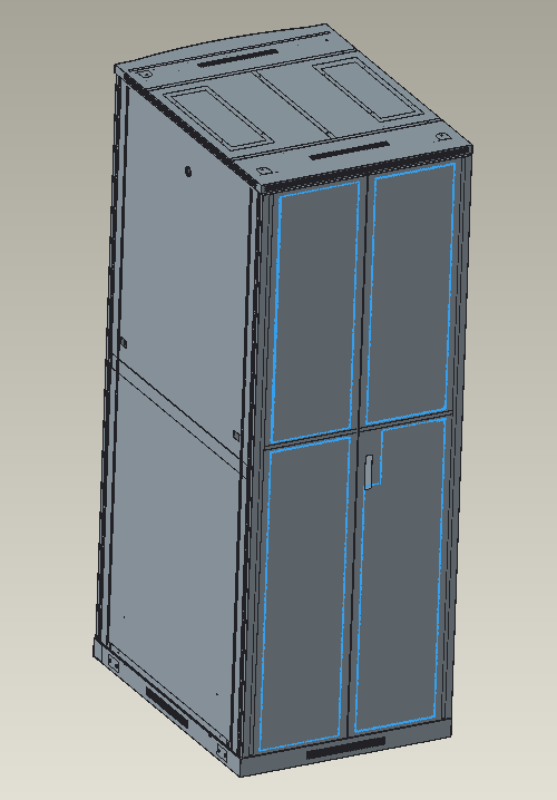 42U服务器机柜模型