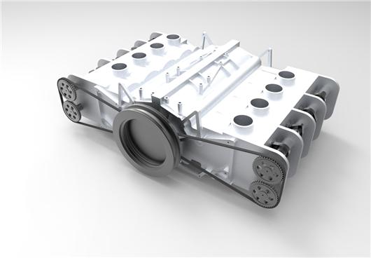 水平对置发动机3d模型下载